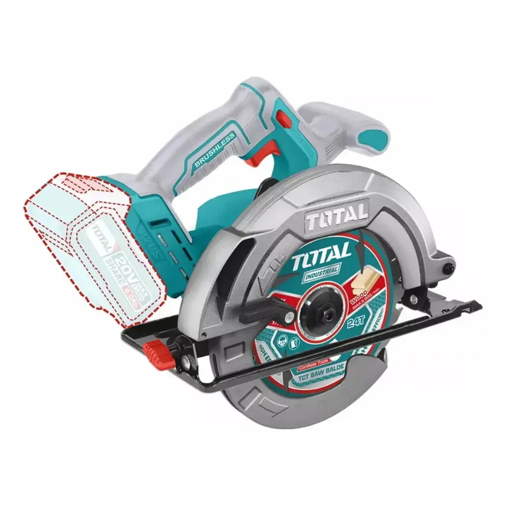 SIERRA CIRCULAR INALAMBRICA 20 V 4800 RPM C/ HOJA SIERRA 185MM S/ BATERIA NI CARGADOR REF. TSLI1851 MARCA TOTAL TOOLS
