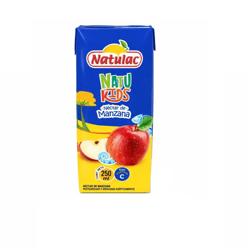 JUGO NECTAR NATU KIDS DE MANZANA 250 ML ( UNIDAD ) REF. 001462 MARCA NATULAC