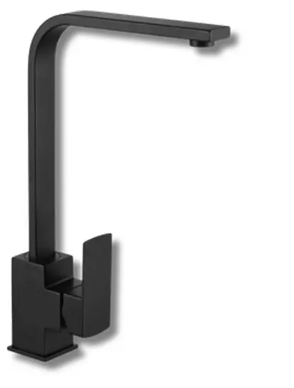 GRIFERIA FREGADERO MONOMANDO NEGRA REF. GFN-0115 MARCA AQUAL