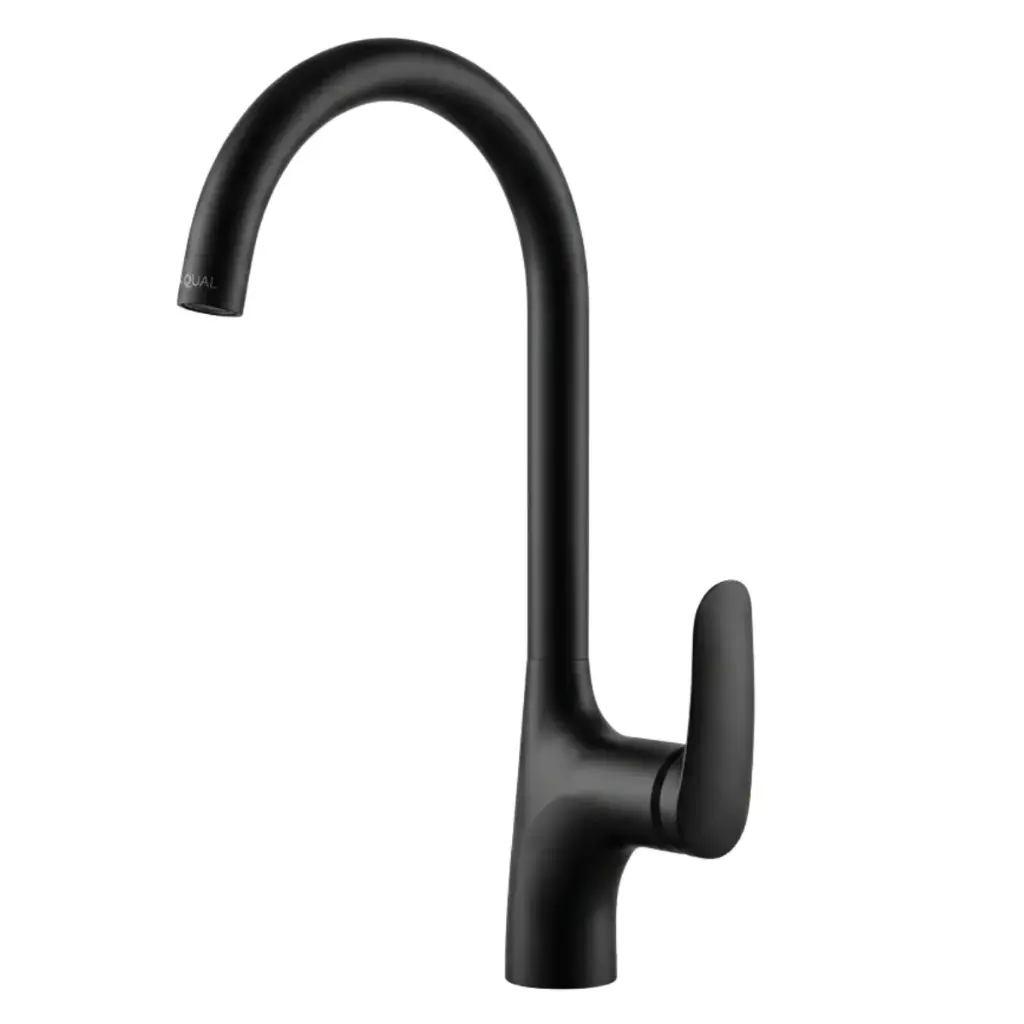 GRIFERIA / CUELLO DE CISNE LARGO PARA FREGADERO C/NEGRO REF. GFN-0209 MARCA AQUAL