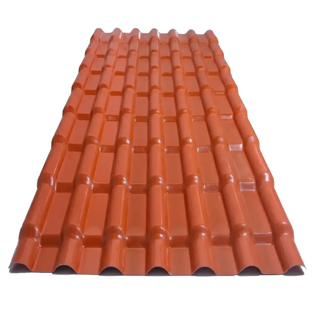 LAMINA DE TECHO UPVC ESPUMADO MIL TEJAS 4 CAPAS COLOR TERRACOTA - BLANCO LARGO 3.73 MTS X 1.05 MTS X 2.30 MM MARCA PROTECHO