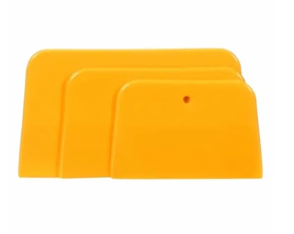 JUEGO DE ESPATULAS PLASTICAS 3 PZAS ( 4" / 5" / 6" ) COLOR AMARILLO REF. 30147 MARCA BRUFER