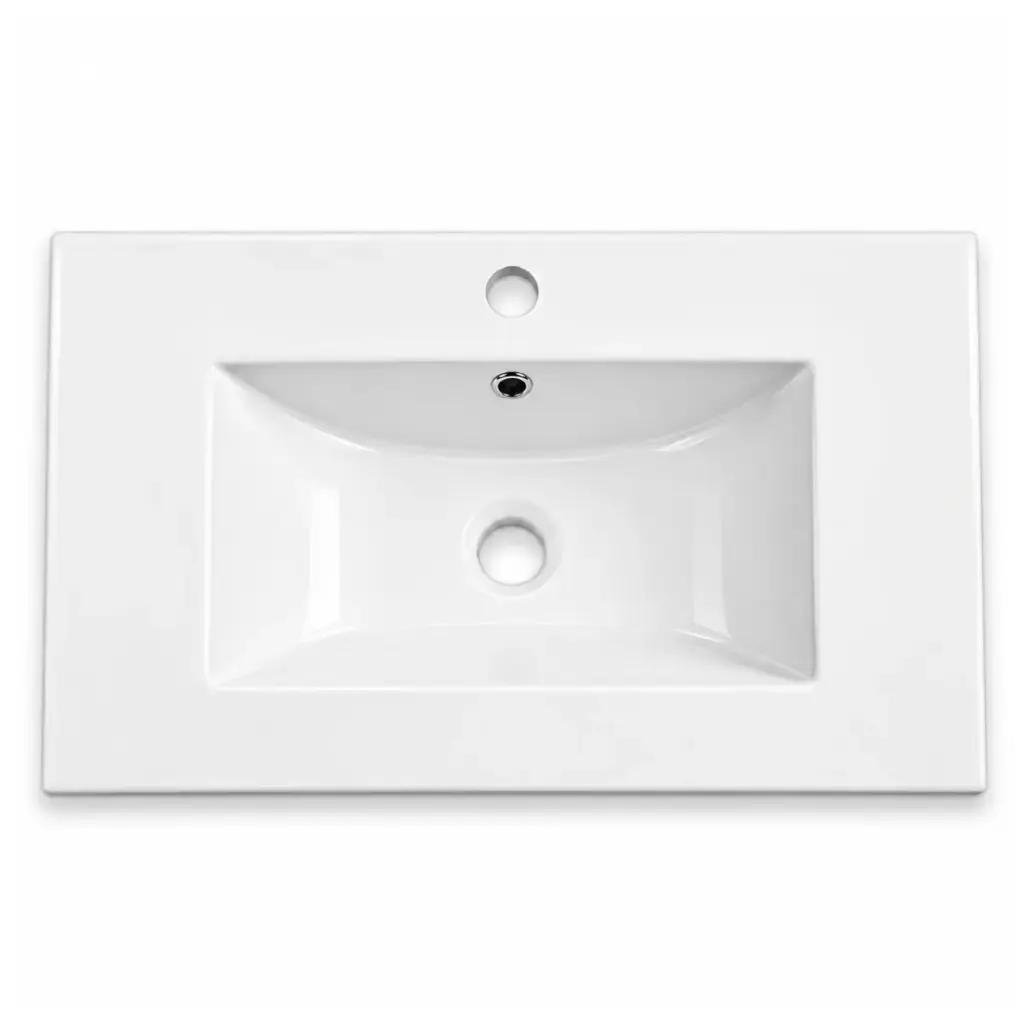 LAVAMANOS DE CERAMICA PARA EMPOTRAR COLOR BLANCO BRILLANTE 61 X 46 CM  REF. LV-001 MARCA EUROPA