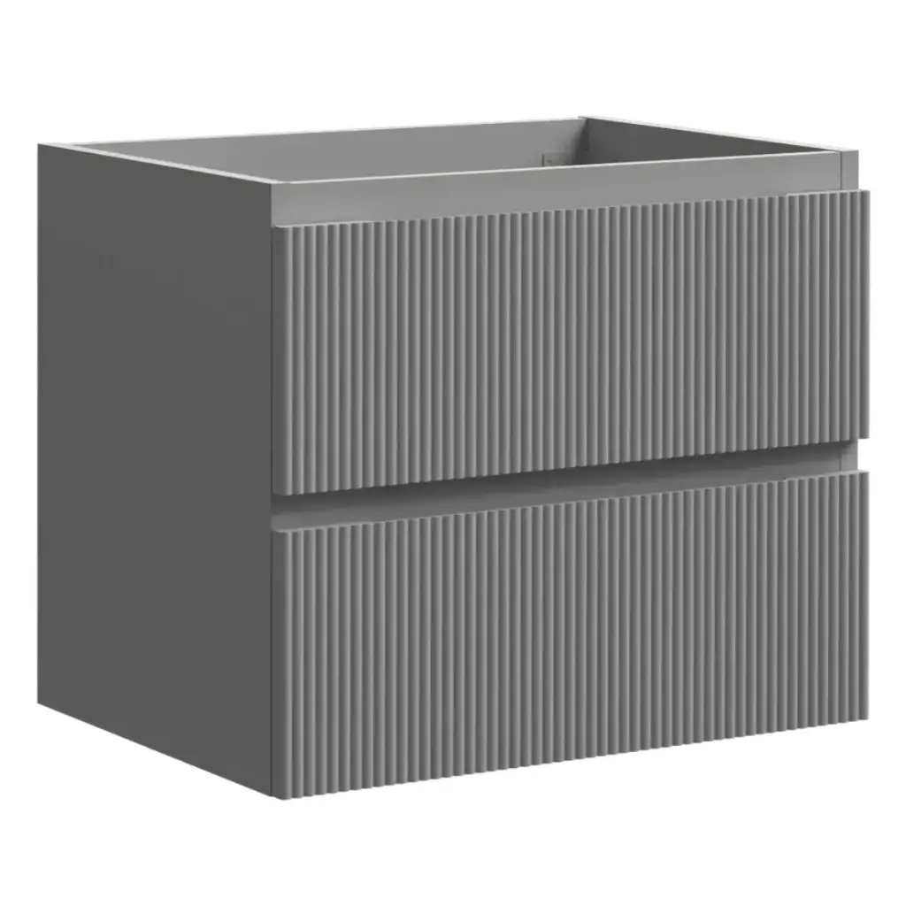 MUEBLE DE BAÑO 2 GAVETAS 59 X 45 X 50 CM ( SOLO CAJON ) COLOR GRIS MATE / GREY MATT REF. MUSO-015 MARCA EUROPA