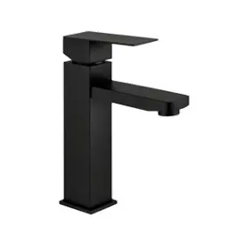 GRIFERIA MONOMANDO BAJO P/ LAVAMANOS CUADRADA NEGRO REF GRI-591B MARCA UNIQUE 