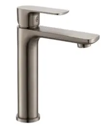 GRIFERIA MONOMANDO ALTO REDONDO P/ LAVAMANOS SATINADO REF GRI-590S MARCA UNIQUE 