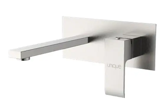 GRIFERIA MONOMANDO DE PARED PARA LAVAMANO SATINADO REF. GRI-954S MARCA UNIQUE