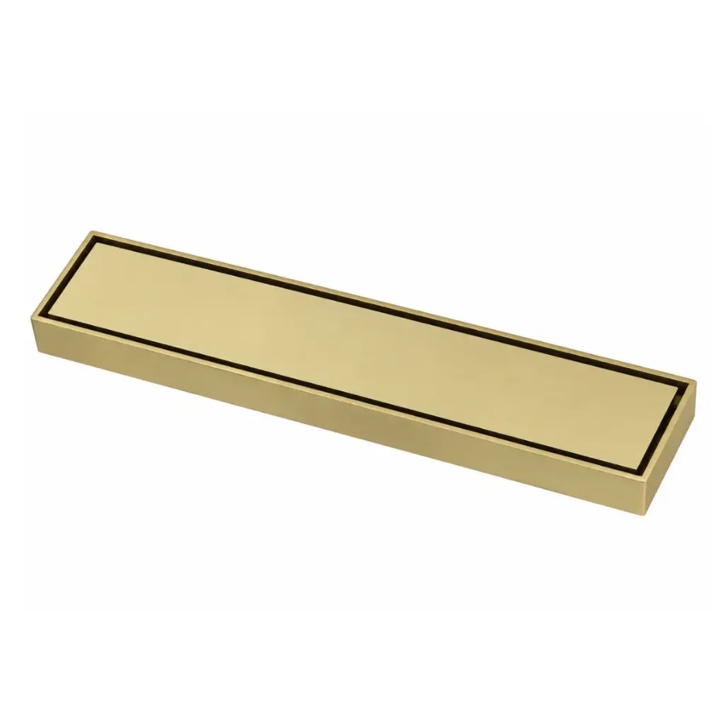 REJILLA RECTANGULAR / DESAGUE LINEAL OCULTA 7 X 30 CM COLOR GOLD SATIN REF. REJ-019 MARCA EUROPA