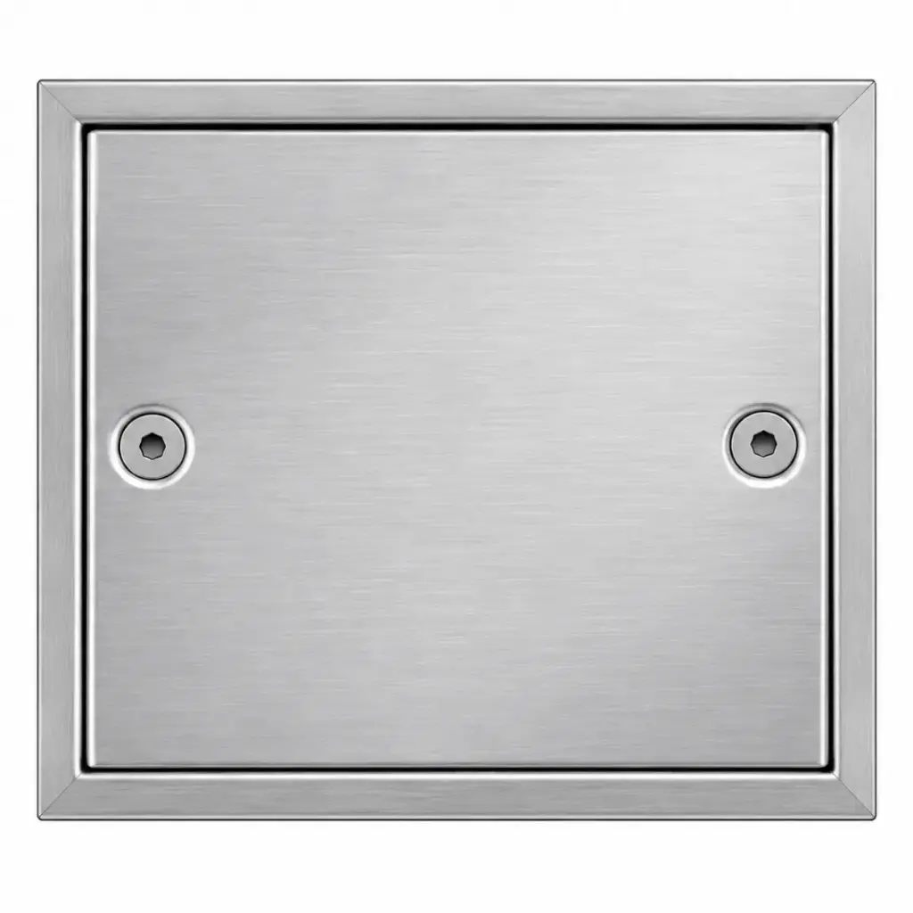 REJILLA CUADRADA / DESAGUE CENTRAL CIEGA 10 X 10 CM COLOR SATIN REF. REJ-002 MARCA EUROPA