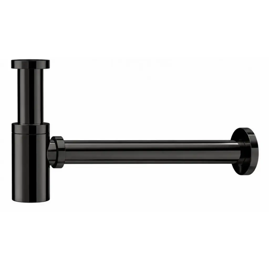 SIFON DECORATIVO PARA LAVAMANOS GUN METAL CILINDRICO 1 1/4" REF. ACCE-045 MARCA EUROPA