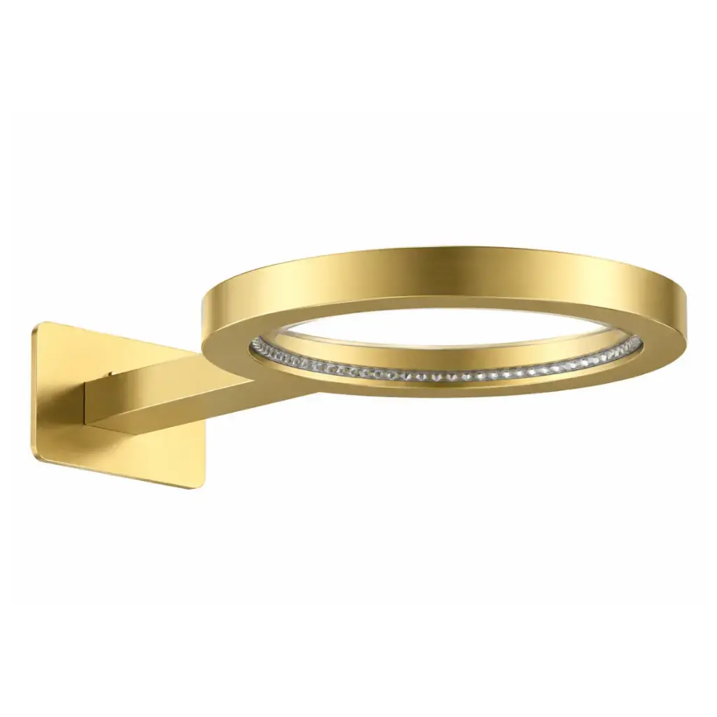 DUCHA / REGADERA PREMIUM DE PARED 2 FUNCIONES CASCADA Y LLUVIA MOD. COSTELLAZIONE COLOR GOLD SATIN REF. COS-001 MARCA EUROPA