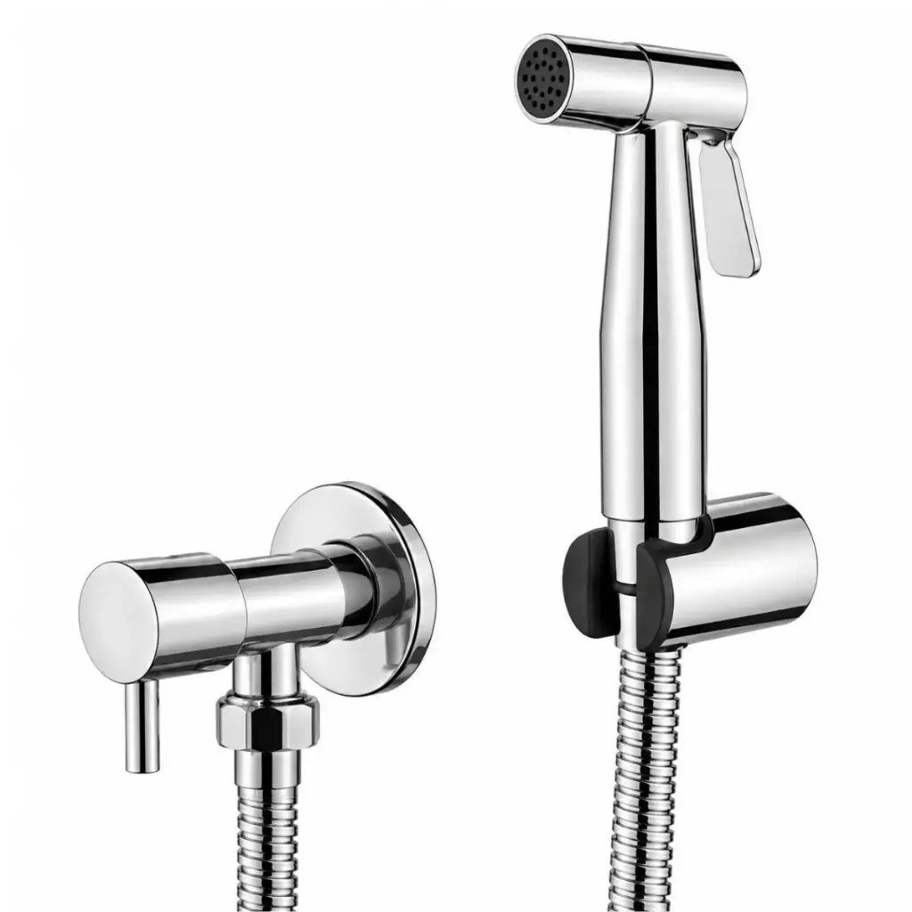 SET DE BIDET / DUCHA TELEFONO CROMADA MDO. TOLEDO CON CANILLA Y LLAVE DE ARRESTO REF. TELE-003 MARCA EUROPA