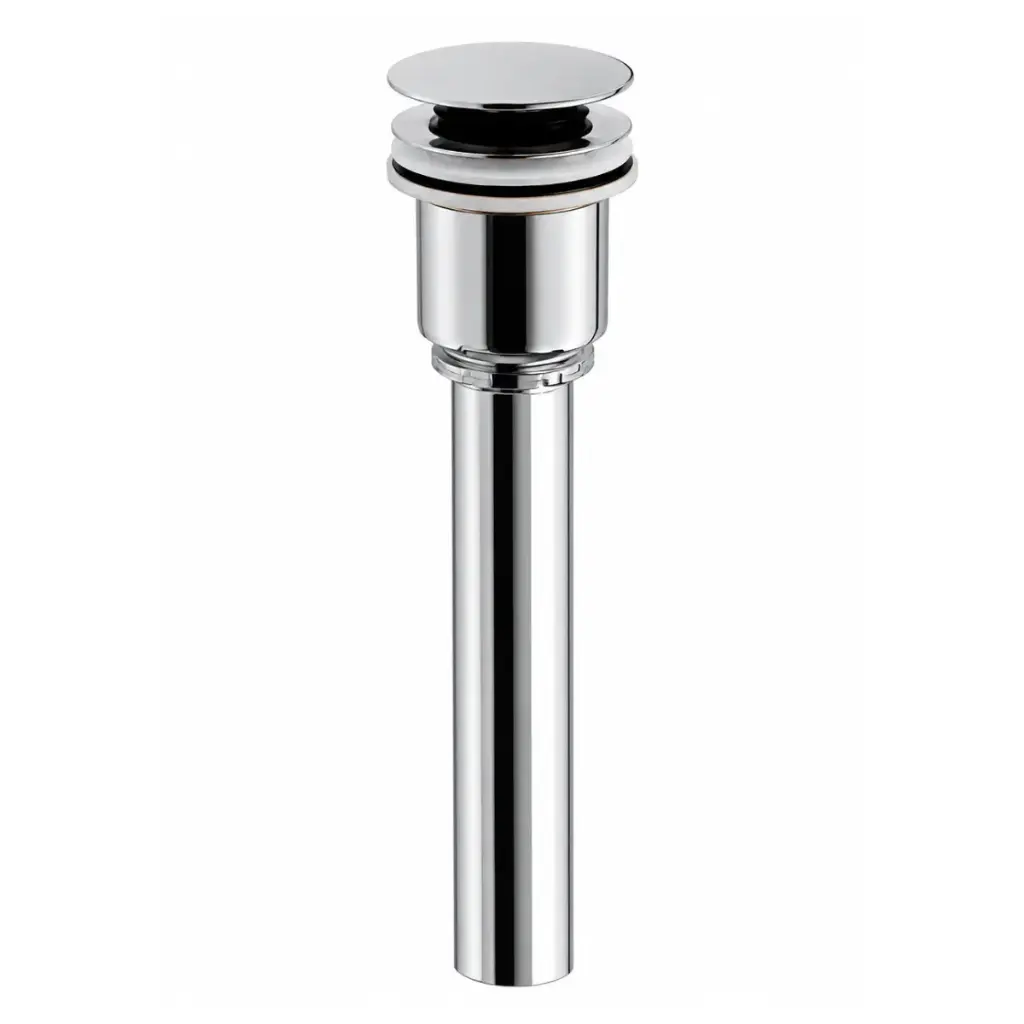 DESAGUE LAVAMANOS PUSH BUTTON MOD. MARSELLA 2 EN 1 ( CON Y SIN REBOSE ) 1 1/4" COLOR CROMO REF. DESLAV-009 MARCA EUROPA