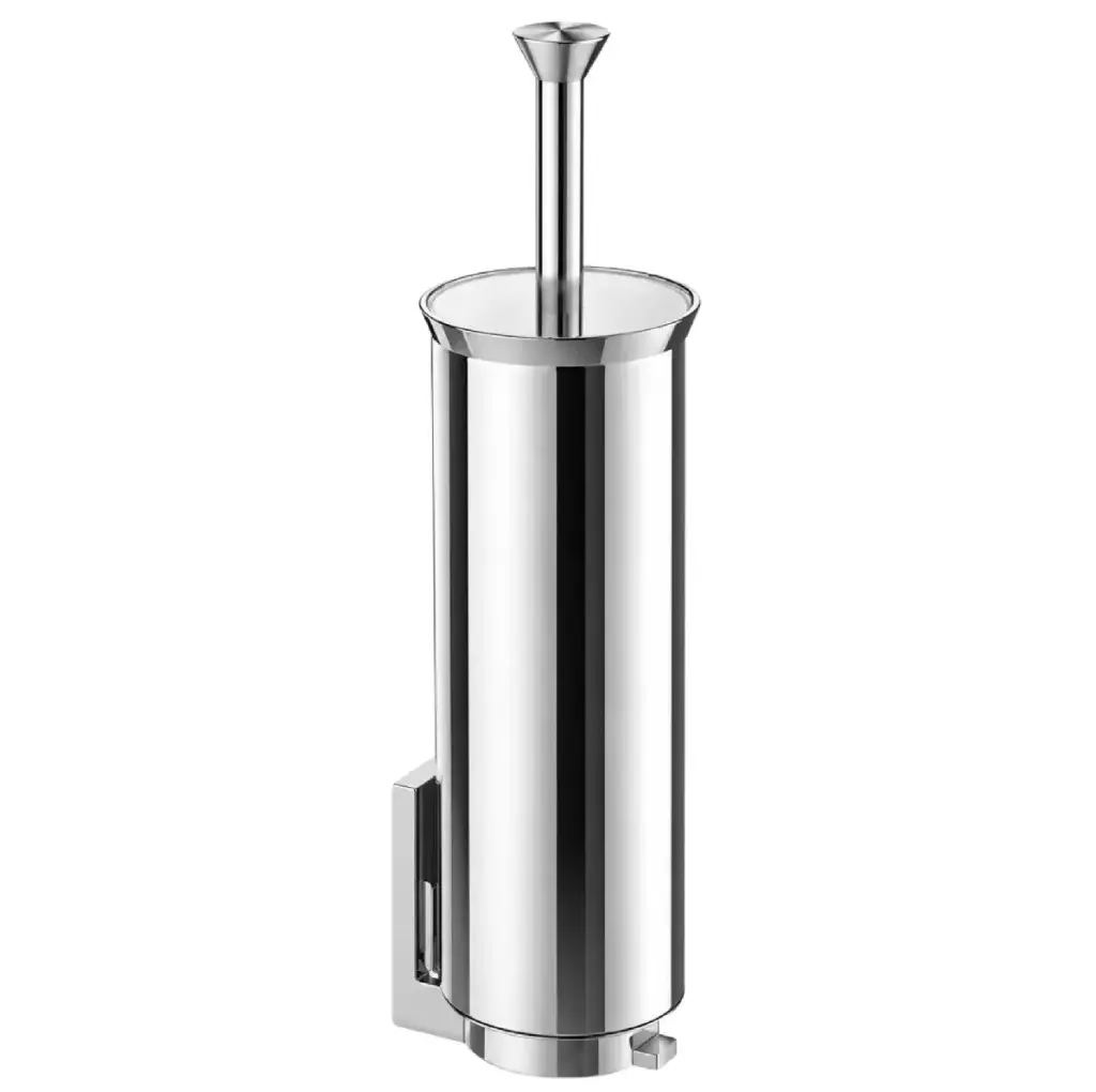 PORTA CEPILLO SANITARIO PARA WC DE PARED O SUELO EN ACERO INOX 410 C/ CROMADO REF. ACCE-104 / JH-812 MARCA EUROPA