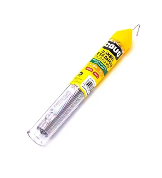 ESTAÑO / SOLDADURA 1MM 25GR CON NUCLEO DE RESINA 35/65 ( ESTAÑO / PLOMO ) PARA ELECTRONICA REF. CV-TW-25G / 8818 MARCA COVO