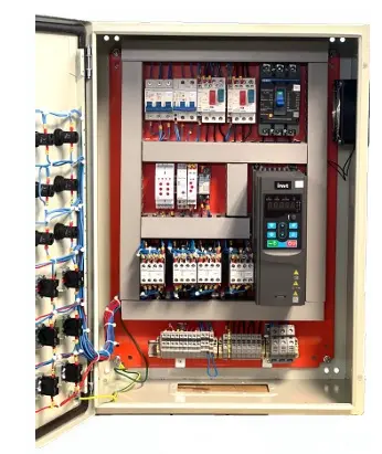 TABLERO DE CONTROL SUPERFICIAL C/PUERTA PARA 2 BOMBAS DE 7.5 KW 10HP 220V VFD CIRC. TRIFASICO 100 X 60 X 25 CM SERIAL SN-00000026 REF. AQF-2B10HP220V / 49920070 MARCA CHINT