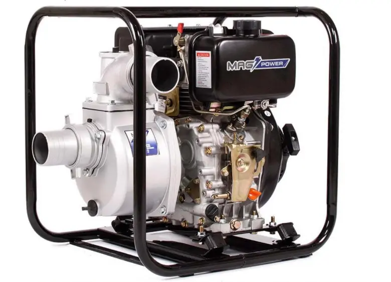 MOTOBOMBA AUTOCEBANTE DE 7 HP DE 3" X 3" A DIESEL MOTOR 4T ENCENDIDO MANUAL 1000 LTS/MIN 26MTS MOD. MAG30D REF. EBA-1001 MARCA MAG