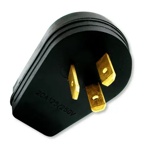 ENCHUFE TRIPOLAR ANGULAR 3P 20 AMP 110 - 220 V ( PATA GALLINA ) MOD. 80 REF. ENC-11 MARCA FERMETAL