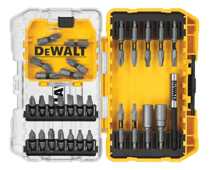 JUEGO DE PUNTAS PARA DESTORNILLADOR 30 PZAS ( PLANA / PHILLIIPS / SQUARE / TORX ) C/ ESTUCHE COD.  DWA30SET REF. 02013018 MARCA DEWALT