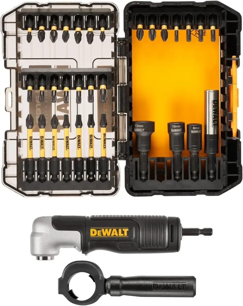 JUEGO DE PUNTAS PARA DESTORNILLADOR 33 PZAS ( PHILLIIPS / TORX ) MCLAREN C/ADAPTADOR ANGULAR 90° Y ESTUCHE COD. DT70782-QZ REF. 02013029 MARCA DEWALT