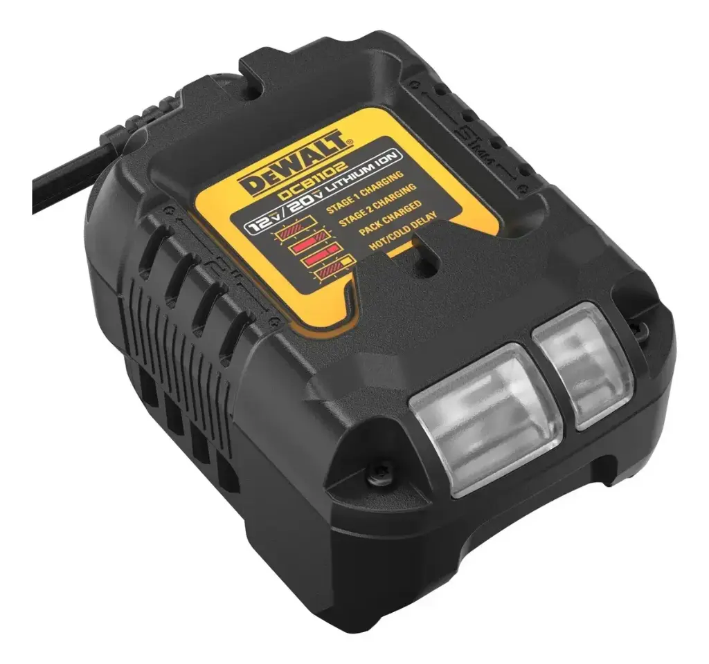 CARGADOR DE BATERIAS DE IONES DE LITIO 2A 120 V 60Hz CON INDICADOR LED ( PARA BAT. 12V MAX / 20V MAX Y FLEXVOLT (20V/60V MAX) ) COD. DCB1102-B3 REF. 02009010 MARCA DEWALT
