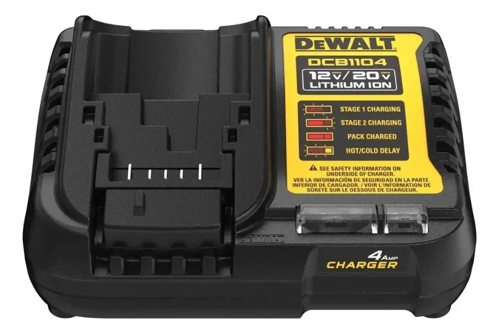 CARGADOR DE BATERIAS DE IONES DE LITIO 4A 120 V 60Hz CON INDICADOR LED ( PARA BAT. 12V MAX / 20V MAX Y FLEXVOLT (20V/60V MAX) ) COD. DCB1104-B3 REF. 02009011 MARCA DEWALT