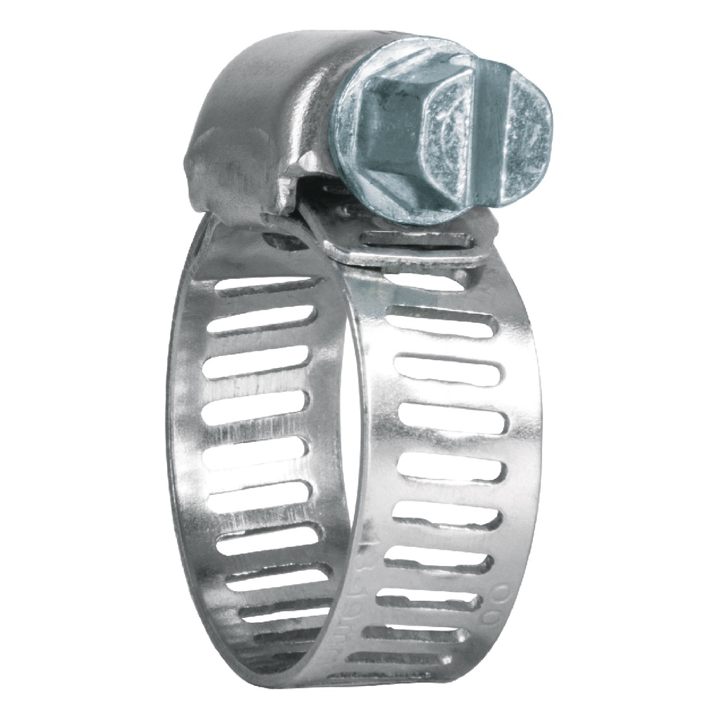 ABRAZADERA DE ACERO INOXIDABLE ( 1/2" X 3/4" ) C/TORNILLO UNIDAD MOD.AB-06 REF. 44231 MARCA FIERO