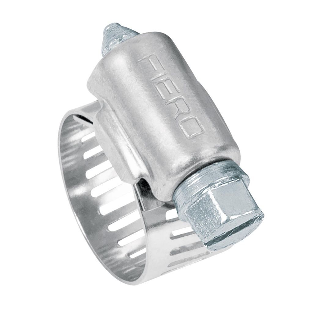 ABRAZADERA DE ACERO INOXIDABLE ( 1/2" X 3/4" ) C/TORNILLO UNIDAD MOD.AB-6 REF. 44233 MARCA FIERO