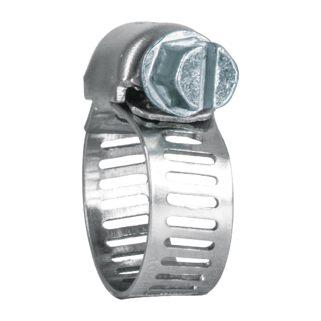 ABRAZADERA DE ACERO INOXIDABLE ( 3/8" X 5/8" ) C/TORNILLO UNIDAD MOD.AB-04 REF. 44230 MARCA FIERO