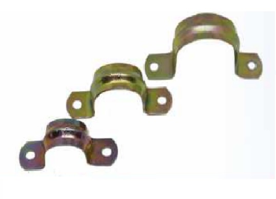 ABRAZADERA ZINCADA TIPO OMEGA PARA TUBERIA EMT DE 1/2" DOS PATAS UNIDAD REF. ABRA-T21 MARCA GDESEO