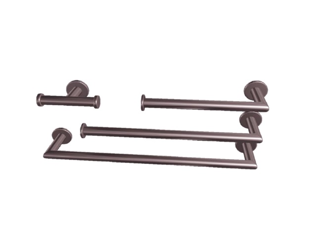 ACCESORIOS DE BAÑO 4 PZAS (SATINADO) REF. ACC-503 MARCA UNIQUE