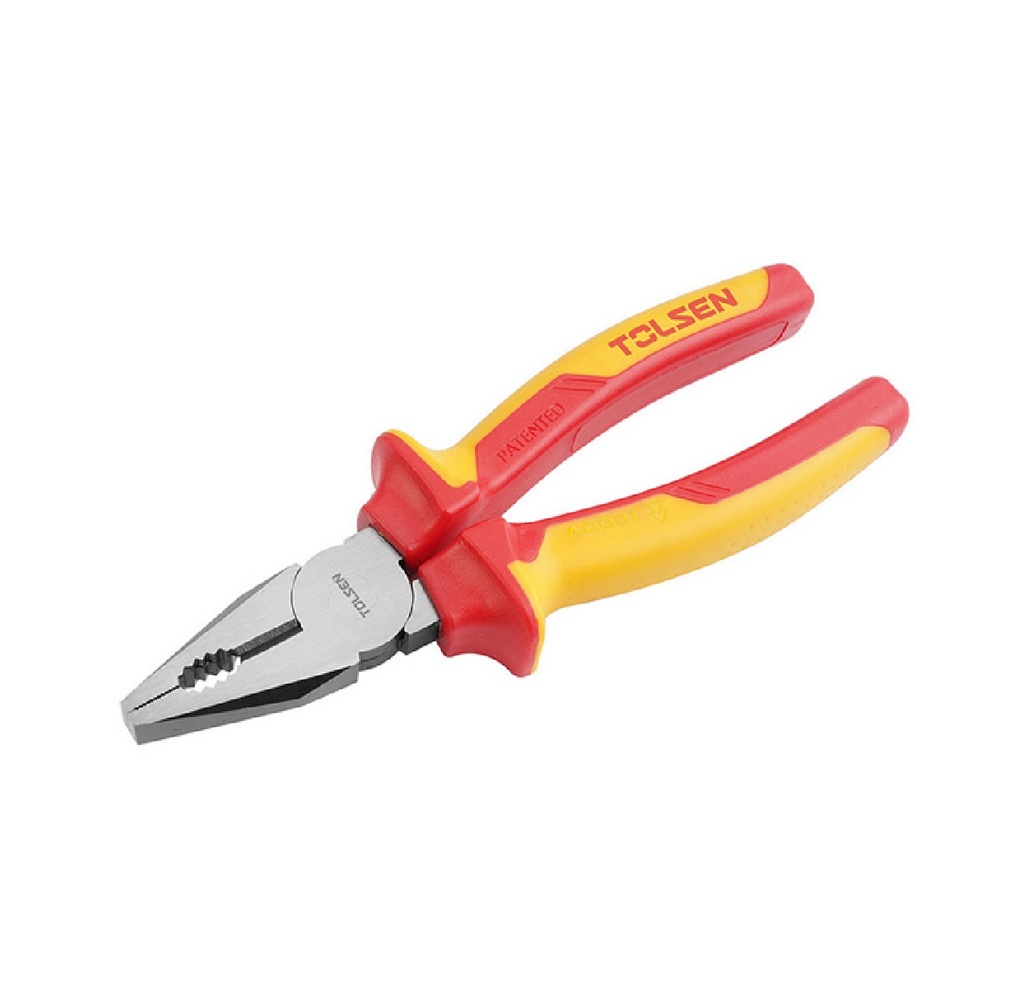 ALICATE DE ELECTRICIDAD 200 MM 8" MANGO DE MATERIAL AISLANTE REF: V16008 MARCA TOLSEN