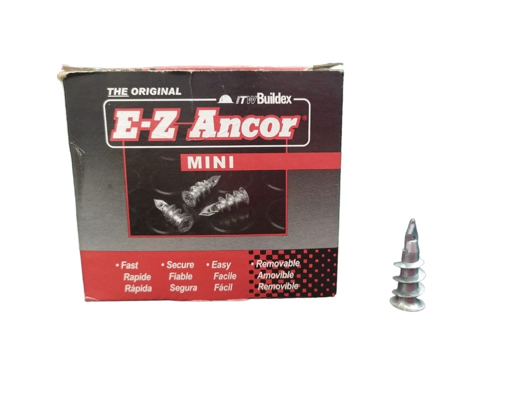 ANCLAJE/ RAMPLUG METALICO P/ FIBROCEMENTO DE 3/8" X1" ZINCADO AUTORROSCANTE CORTO COD.00395 BUILDEX