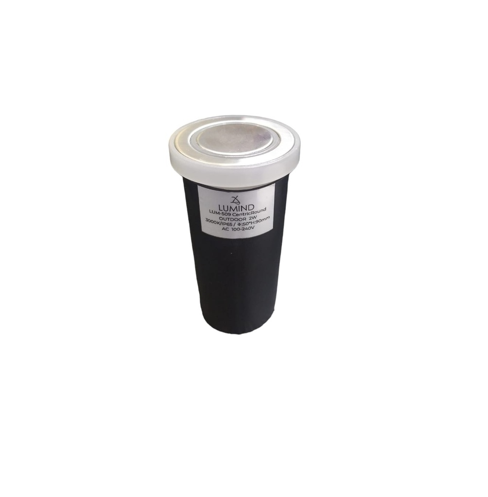 APLIQUE / LUMINARIA REDONDA PISO 2W 3000K 100-240V IP65 ACERO INOX.HOODS REF.LUM-509 MARCA LUMIND