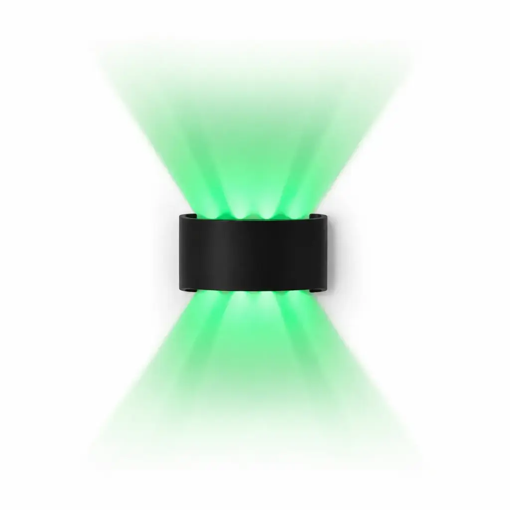 APLIQUE DE PARED BLAZE 6W RGB 85-265V IP65 COLOR NEGRO REF. AHY8026R MARCA ILUMINAK