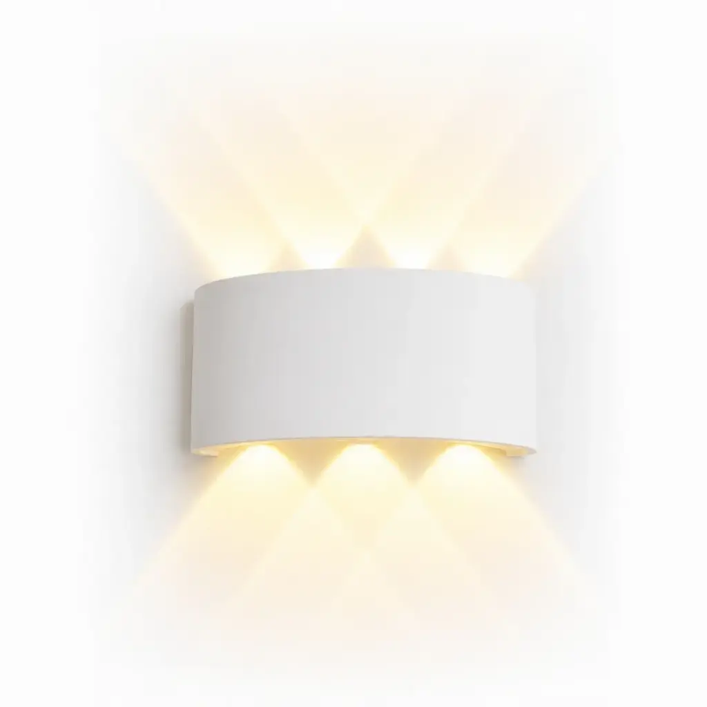 APLIQUE DE PARED CURVED 4W 3 TONOS 85-265V IP65 BLANCO REF. HY8013W3T MARCA ILUMINAK