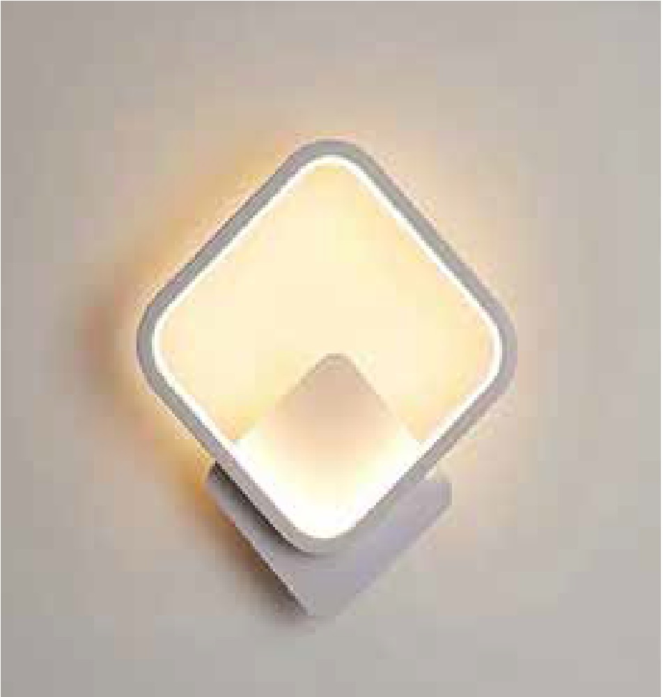 APLIQUE DE PARED EVO 14W 3500K IP20 22 CM X 25 CM COLOR BLANCO REF. A3914WHWW MARCA ILUMINAK