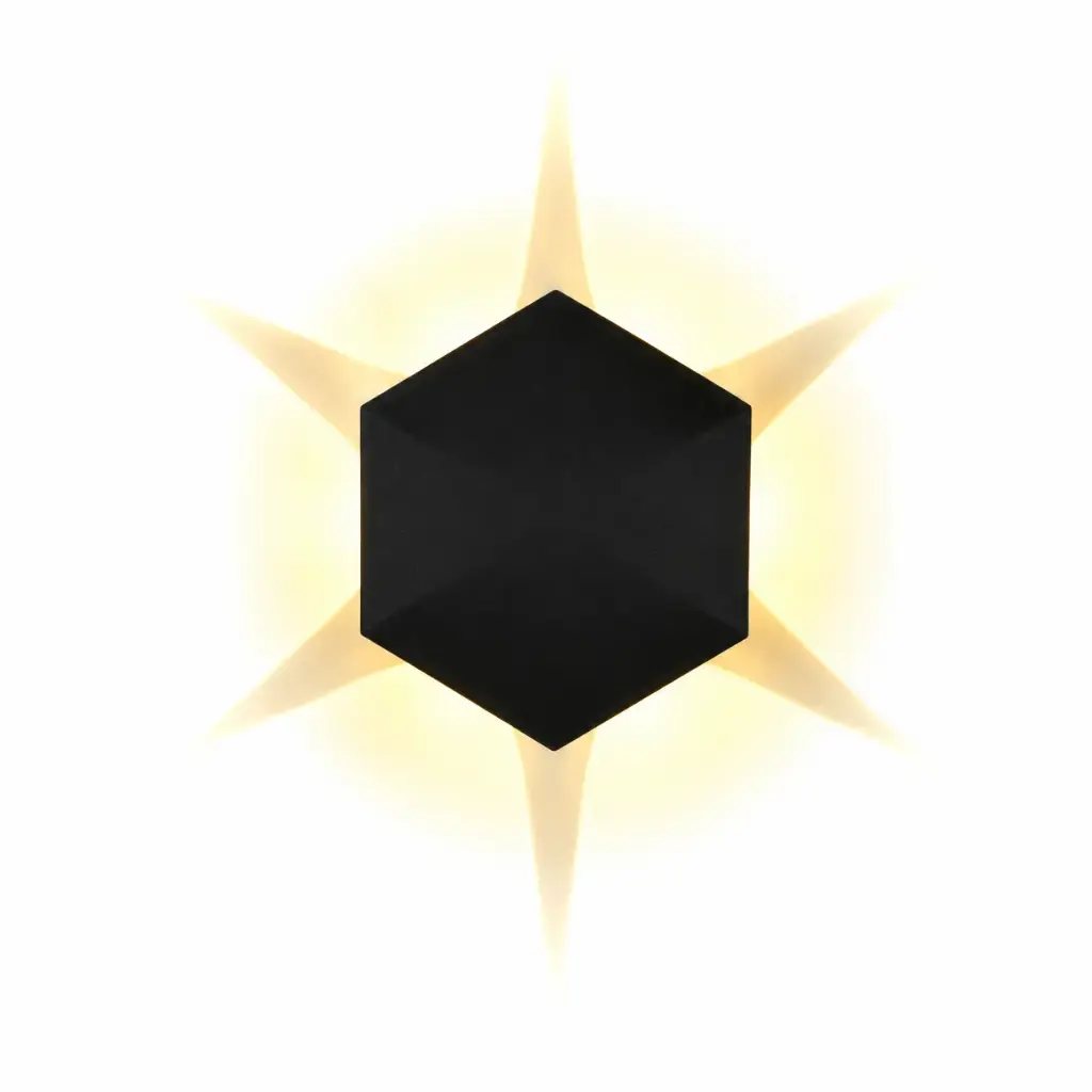 APLIQUE DE PARED FLOWER 6W 85-265V IP65 NEGRO REF. HY8235 MARCA ILUMINAK