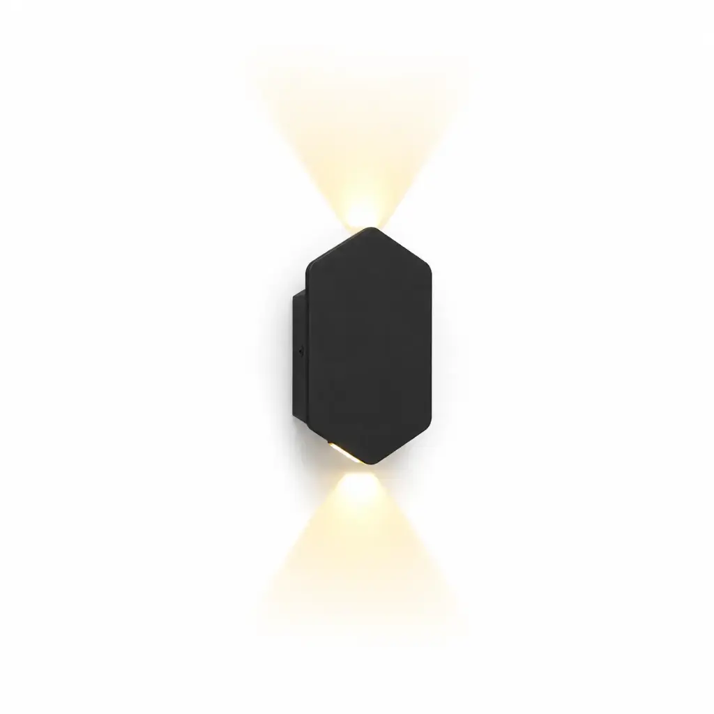 APLIQUE DE PARED LEAF 2W 85-265V IP65 NEGRO REF. HY8023 MARCA ILUMINAK