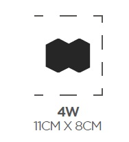 APLIQUE DE PARED PRISMA 4W 4500K 500LM IP65 11CM X 8CM NEGRO REF. HY8224 / 057905 MARCA ILUMINAK