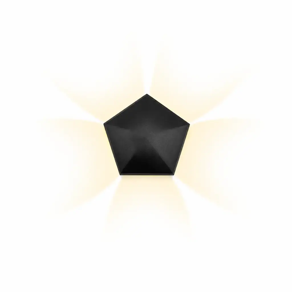 APLIQUE DE PARED START FLUX 5W 4500K 85-265V IP65 NEGRO REF. HY8234 MARCA ILUMINAK