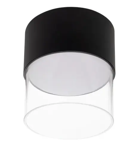 APLIQUE DE TECHO LED INTEGRADO SUPERFICIAL 12W 3000K 85-265V OSRAM2835 NEGRO REF. LUM-925 MARCA LUMIND