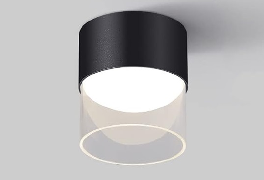 APLIQUE DE TECHO LED INTEGRADO SUPERFICIAL 12W 3000K OSRAM2835 NEGRO REF. LUM-925 MARCA LUMIND