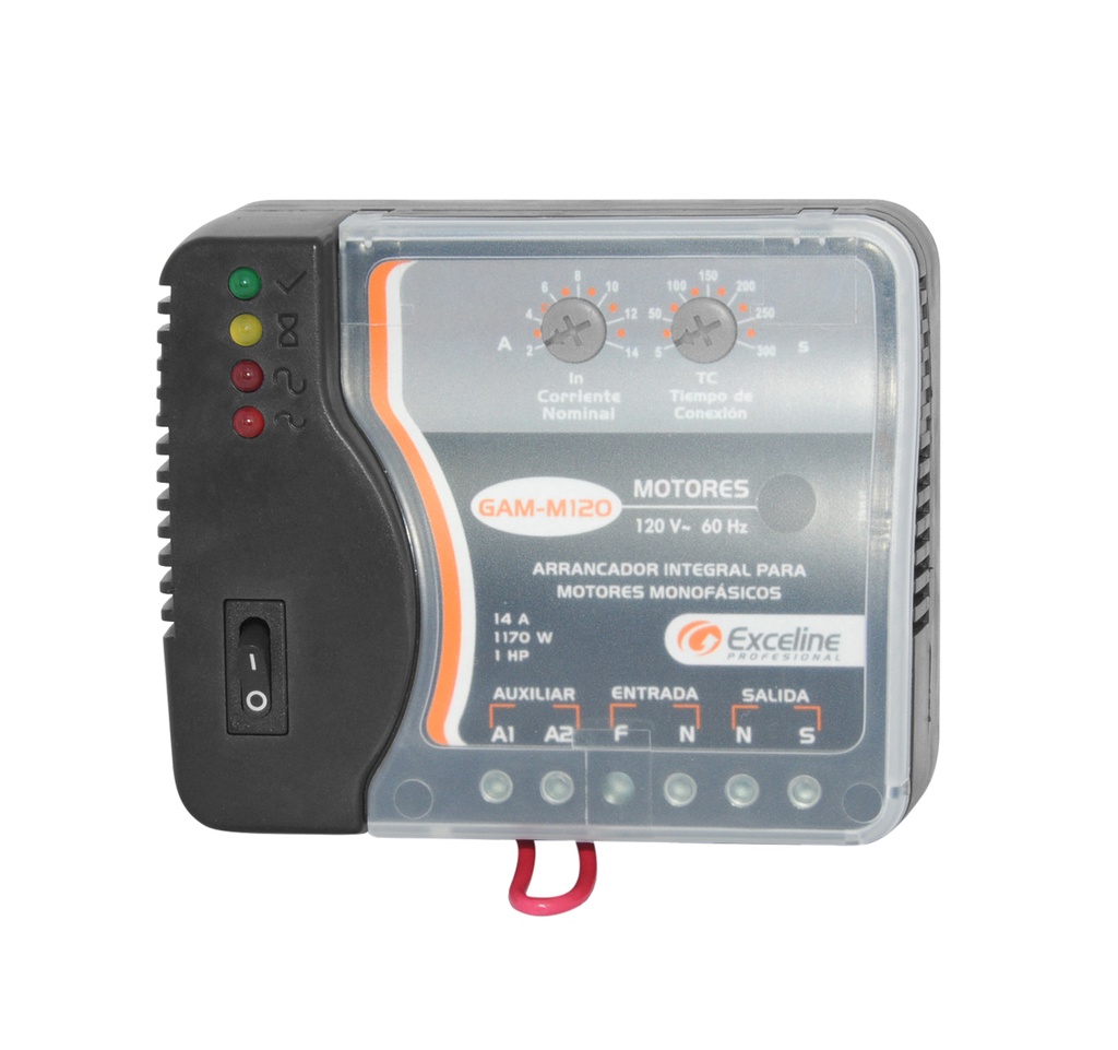 ARRANCADOR PARA MOTOR DE 14 A EN 120 VAC (1 HP ) BORNERA REF. GAM-M120 / 003952 MARCA EXCELINE