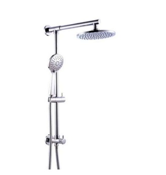 BARRA DE DUCHA + DUCHA TELEFONO ENTRADA SUPERIOR MONOMANDO CROMADO REF. KU-6333B-2 MARCA KUBO