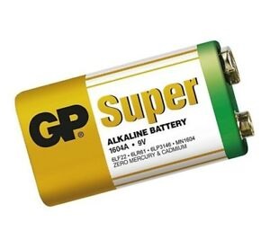 BATERIA / PILA SUPER ALCALINA 9 VOLTIOS MOD.GP1604A-5U1 (01 UND) REF.1604A-C1 REF.002311 MARCA GP