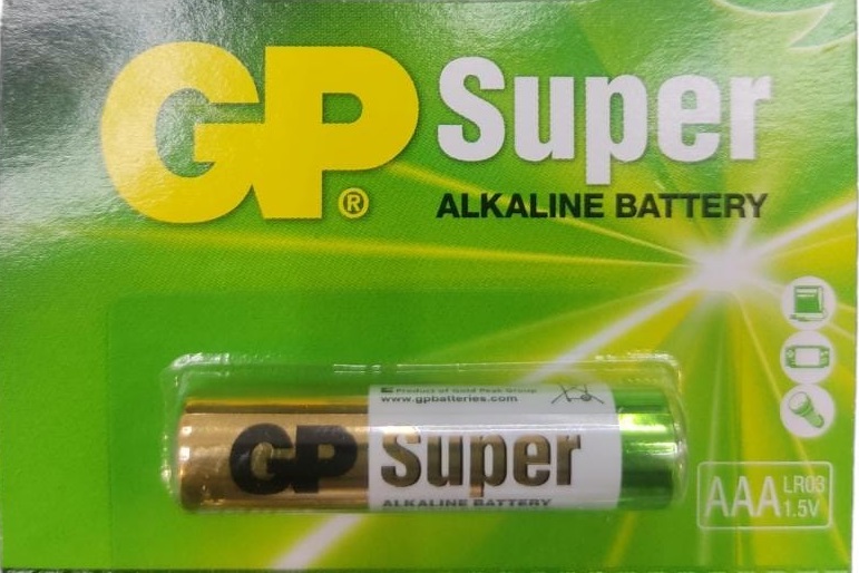 BATERIA / PILA SUPER ALCALINA AAA 1.5V MOD. GP 24A-P10 ( 01 UND ) COD-095443 MARCA GP