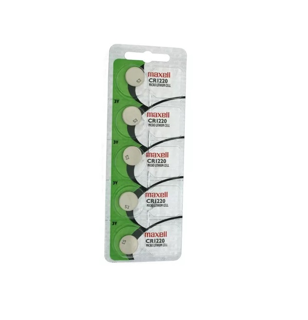 BATERIA / PILA BOTON DE LITIO " CR-1220" 3V UNIDAD REF. CR-1220 MARCA MAXELL