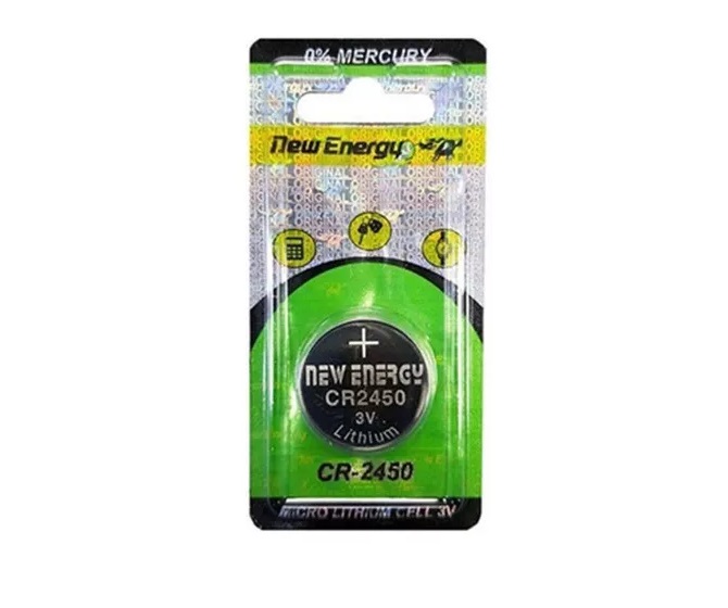 BATERIA / PILA BOTON DE LITIO " CR-2050" 3V UNIDAD REF. CR-2450-C1 / 443098 MARCA NEW ENERGY