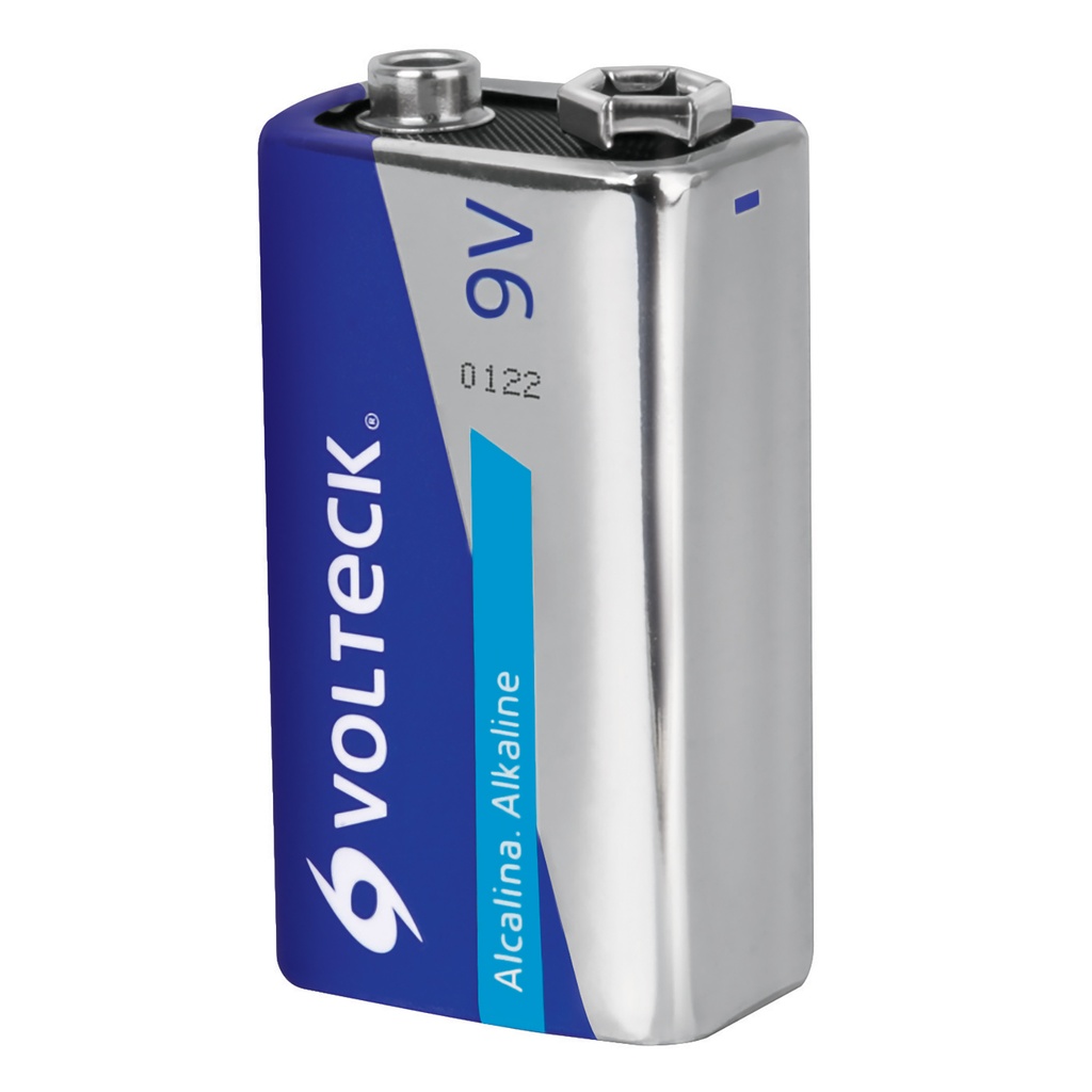BATERIA CUADRADA TIPO 9V ALCALINA MOD-AL-9V REF. 46319 UNIDAD MARCA VOLTECK